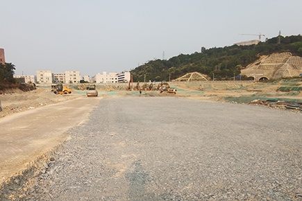 深圳龍崗區云科智慧園生態超疏水土施工便道2021年