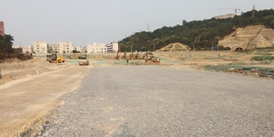 疏科公司首創中國第一個環保生態型超疏水泥土施工便道和料場